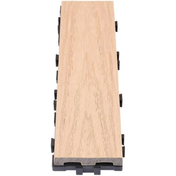 UltraShield Naturale 3 in. x 1 ft. Quick Composite Single Slat Deck Tile (4-Pieces per Box) (Canadian Maple)