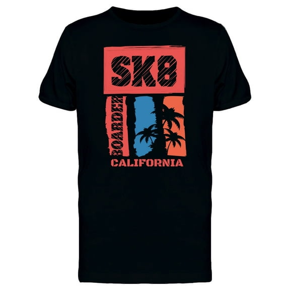 Sk8 Boarder California T-Shirt Men -Image by Shutterstock, Male 3X-Large