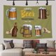 thumbnail image 1 of Tazas y botellas de cerveza artesanal retro para colgar en la pared, 1 of 1