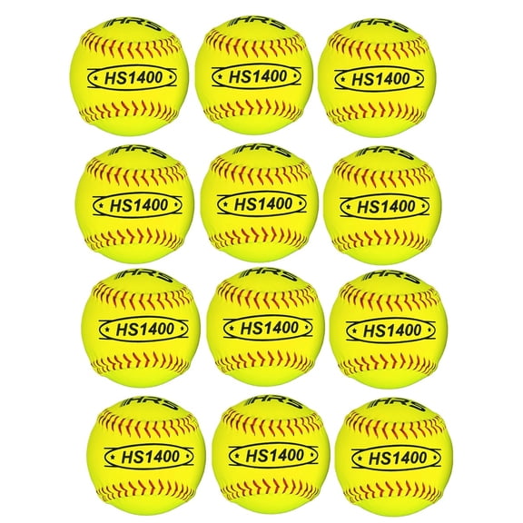 Hit Run Steal 12-Inch Official Game Size Fastpitch/Slowpitch Softballs 12-pack