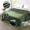 thumbnail image 2 of Soft Blanket King Size Fleece Warm Fuzzy Throw Blankets for The Bed Sofa Lightweight 350GSM HOZY Green 90" 108", 2 of 5