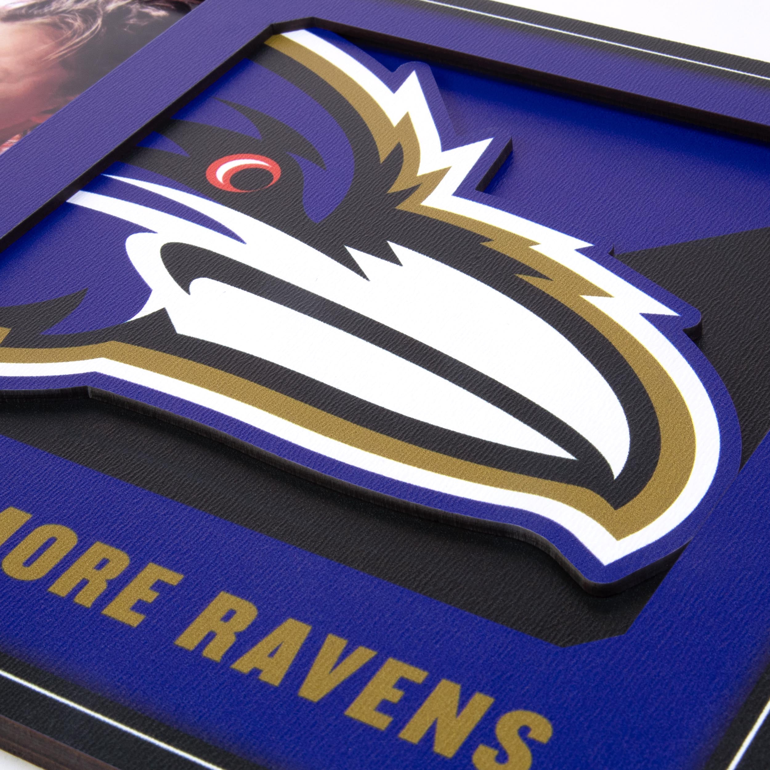 Baltimore Ravens 3D Logo Picture Frame