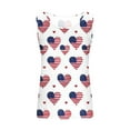 thumbnail image 4 of Fartey American Flag Tank Tops for Women Plus Size 4th of July Sleeveless Shirts Cute Heart Stars Stripes Graphic Tees Independence Day Crew Neck Patriotic Tanks Red L, 4 of 5