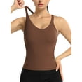 thumbnail image 6 of ANFERRY Ribbed Athletic Tank Tops for Women with Built in Bra Racerback Seamless Scoop Neck Workout Camis Top, 6 of 6