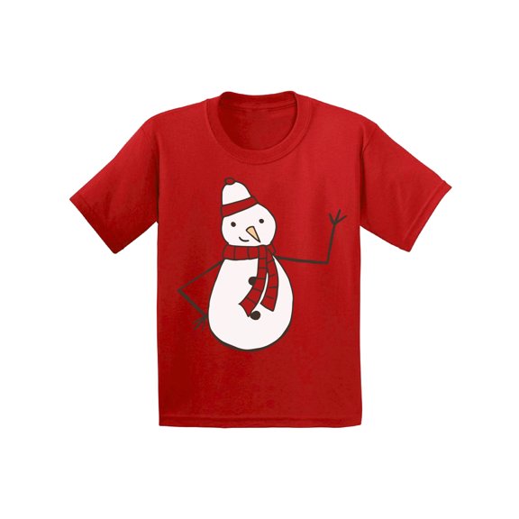 Awkward Styles Xmas T-Shirt for Baby Boys Girls Christmas Snowman Sketch Baby Shirt