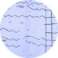 thumbnail image 1 of Ahgly Company Indoor Round Solid Blue Modern Area Rugs, 3' Round, 1 of 4