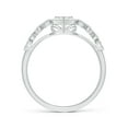 thumbnail image 2 of ANGARA Natural Diamond Heart Ring with Leaf Motifs in 14K White Gold for Women (Size-1.8mm| Color-G| Clarity-VS2) | April Birthstone, Anniversary, Jewelry Gift for Women | Natural Diamond Ring, 2 of 9