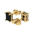 thumbnail image 2 of Clara Pucci 1Ct Natural Onyx Emerald Cut VVS1 Push Back Stud 18k Solid hypoallergenic Gold Designer Earrings For July, 2 of 7