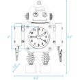 thumbnail image 1 of Réveil Robot en Métal Inoxydable - Réveil avec Lumières Clignotantes et Pince à Main (Blanc), 1 of 6