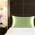 thumbnail image 2 of PiccoCasa Silk Pillowcase 1 Piece Queen Silk Pillow Cover, Fruit Green, 20"x30", 2 of 8