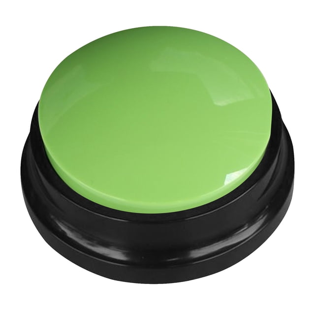 Green Interactive Pet Communication Button Training Toy Recording Vocalizer For Dogs Cats Teach Needs Talking Device Fun Learning Aid For Pet Owners