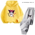 thumbnail image 5 of Conjunto de sudadera con capucha Kawaii Kuromi, ropa de moda para niños, ropa de otoño para niñas, traje de gato, sudaderas con capucha para niños, chándal informal para niños pequeños, 5 of 5