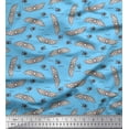 thumbnail image 1 of Soimoi Rayon Tissu Dot, Ailes & Yeux Mode Tissu Imprimé 1 Yard 56 Inch Wide, 1 of 3