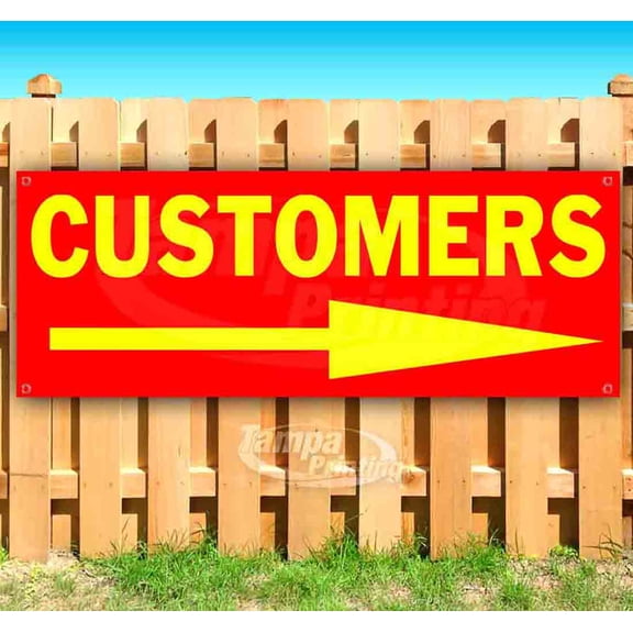 Customers 13 oz Vinyl Banner With Metal Grommets