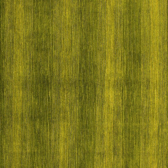 Ahgly Company Machine Washable Indoor Square Abstract Yellow Modern Area Rugs, 4' Square