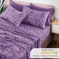 thumbnail image 5 of Lux Decor Collection Bed Sheets Set - High GSM Brushed Microfiber Full Bed Sheets Set - Full, Purple, 5 of 9