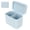 Blue, variant on NFTIGB Desktop Storage Box 2 Grids Separate Multifunctional Dustproof Organizer Grey 5.1 in / 13 cm
