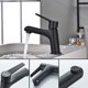 thumbnail image 2 of Grifo mezclador para lavabo, grifo monomando para baño, grifo mezclador de carrete de cerámica de bajo ruido, grifo para lavar a mano con aireador de ahorro de agua, negro Kuyhfg Bienvenido a Kuyhfg, 2 of 4