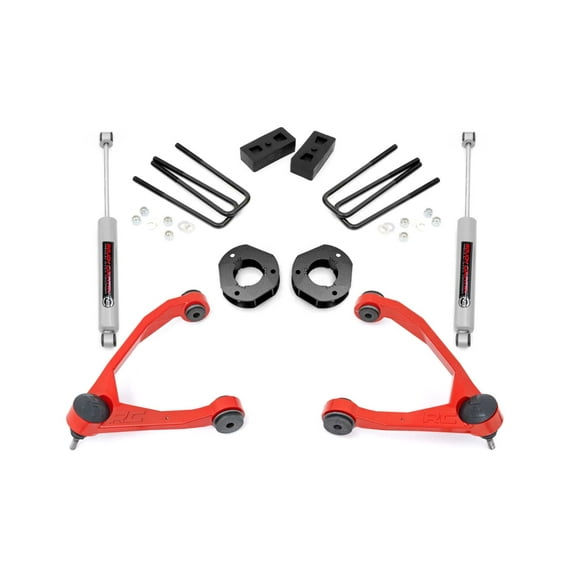 Rough Country 3.5" Lift Kit for 2007-2016 Chevy/GMC 1500 2WD - 19831RED
