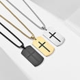 thumbnail image 3 of PAMTIER Unisex Stainless Steel Classic Lord's Prayer Inspirational Cross Dog Tags Pendant Necklace Religion Christian Bible Verse Black No Chain, 3 of 4