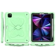 thumbnail image 3 of For Apple iPad 9th /8th /7th Gen 10.2 inch Butterfly Wings Kickstand 3in1 Tough Hybrid with Pencil Holder Heavy Duty Rugged Shockproof Full Protective Case Cover [Green], 3 of 8