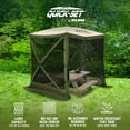 thumbnail image 2 of CLAM Quick-Set Traveler 6x6 Foot Portable 4 Sided Canopy Shelter, Green/Tan, 2 of 9