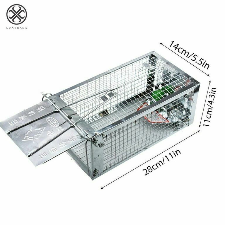 Luxtrada Small Animal Humane Live Cage Rat Mouse Mice Chipmunk Small Rodent  Catch Trap for Indoor and Outdoor for Gopher Opossum Skunk Groundhog