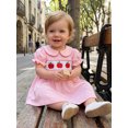 thumbnail image 6 of BemeyourBBs Toddler Girls Back to School Dress Outfit Kids Kindergarten Dress Outfits Apple Embroidery Peter Pan Doll Collar Short Sleeve Dress Little Baby Girl Summer Casual Dress, 6 of 9