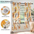 thumbnail image 3 of Yayeee Window Curtains Light Filtering 63"x52" Grommet Panel Pair Home Living Room Decor, Watercolor Sunflowers and Leaves, 3 of 7