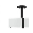 thumbnail image 4 of Hampton Bay Bourland 14 in. 3-Light Black Semi-Flush Mount Ceiling Light Fixture with White and Clear Glass Double Shade, 4 of 6