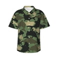 thumbnail image 1 of Fotbe Camouflage Shark Camisa Hawaiana para Hombre Unisex – Camisa Casual de Verano con Botones de Manga Corta de Algodón y Lino,XX-Large, 1 of 7
