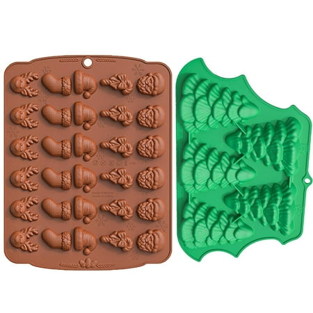 

Christmas Chocolate Molds | Snowman Bell Christmas Tree Silicone Mold | Baking Mould for Fondant Chocolate Jelly Cake Christmas Decorations Kitchen Tools