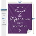 thumbnail image 2 of Thank You Gifts for Women Coworkers Friends Blanket 60x50in, Farewell Gifts for Coworkers Women, Employee/Teacher Appreciation Gifts, Never Forget The Difference That You Make, 2 of 5