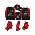 thumbnail image 3 of QAFOPEH Women Merry Christmas Print Checkered Family Pajamas Set, 3 of 3