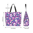 thumbnail image 5 of Sigee Skull rainbow mushroom colorful for Large Capacity Shopping Bag with Inner Pocket, Women's Shoulder Bag Handbag, 5 of 8
