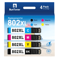 802XL Ink Cartridge for Epson 802 Ink Cartridge for Epson Ink 802  (Black Cyan Magenta Yellow, 4 Pack)