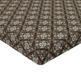 thumbnail image 4 of Ambesonne Floral Fitted Sheet, Oriental Damask Pattern Art, California King, Umber Ivory, 4 of 5