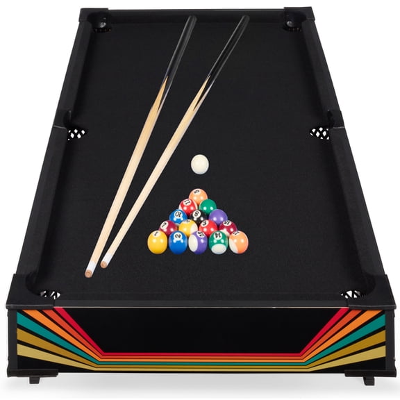 Best Choice Products 40in Tabletop Billiard Table, Pool Game Table w/ 2 Cue Sticks, Ball Set, Storage Bag - Arcade