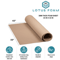 thumbnail image 2 of LotusFoam Large 3mm EVA Foam Sheet - 22"x 42" High Density Foam 130 kg/m3 for Cosplay, Costumes, Crafts,  Flooring, Outdoor Use - 35 Colors (DesertSand), 2 of 6