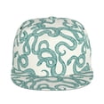 thumbnail image 2 of Daiia Hand Drawn Snake print Flat Bill Hats Flat Brim Trucker Cap Baseball Cap Adjustable Classic Low Profile Hat Unconstructed Plain Cap, 2 of 9