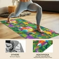 thumbnail image 4 of Colorful Dinosaurs Jungle Flowers Pattern Hot Yoga Mat Towel Non Slip for Hot Yoga - Quick-Drying Yoga Mat Cover with 4 Corner Pockets with Travel Bag - Hot Yoga Towel Non Slip 74"x26", 4 of 6