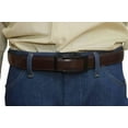 thumbnail image 2 of Marshal Men's Genuine Leather Ratchet Dress Belt With Automatic Buckle Brown Buckle5, 52", 2 of 9