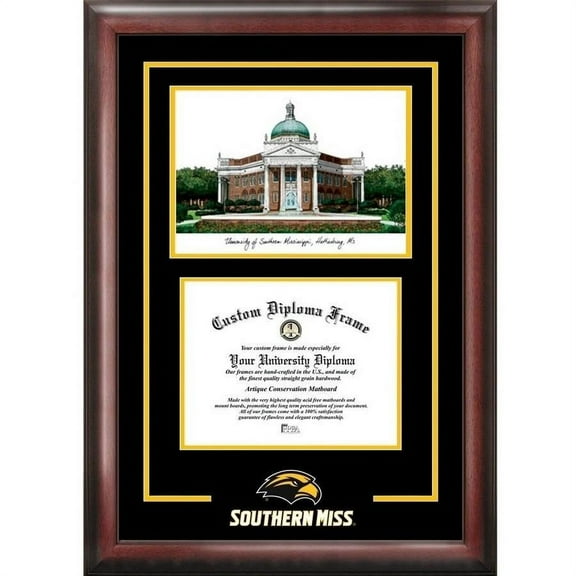 Southern Mississippi 8.5" x 11" Spirit Graduate Diploma Frame