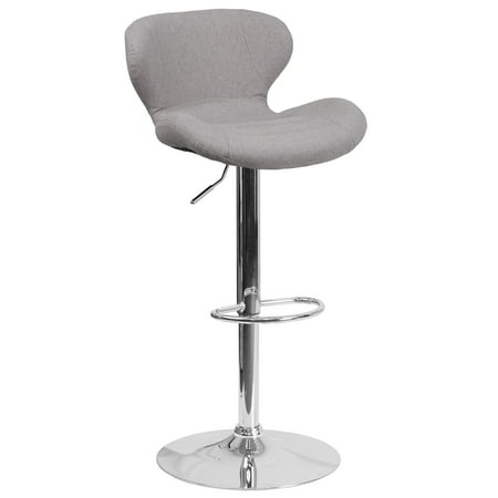 Flash Furniture Contemporary Adjustable Height Barstool with Chrome Base, Multiple