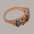 thumbnail image 5 of LBG British Made 14k Rose Gold Natural Multi Gemstone Womens Eternity Ring - 33 size options - Size 10.5, 5 of 8
