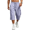 thumbnail image 3 of Long Shorts for Men Casual Summer Sweat Cargo Shorts Lightweight Below the Knee Shorts with Multi Pockets 3/4 Pants, 2XL, 3 of 10