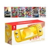 New Nintendo Switch Lite Yellow Console Bundle with 6 Games: The Legend of Zelda: Breath of the Wild, Super Mario Odyssey, Splatoon 2, Super Mario Kart 8, Valkyria Chronicles 4, and Hyrule Warriors!
