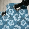 thumbnail image 3 of Ambesonne Blue Grommet Curtain, Exotic Hawaiian Hibiscus, 50" x 120", Petrol Blue Pale Blue, 3 of 6