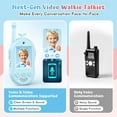 thumbnail image 3 of Kids Video Walkie Talkie With 2.0” Ips Screen – 400m Range, Real-Time Video Voice Changer, Rechargeable Via Type-C, No Wifi Needed, 2 Pack For Outdoor, Camping, Birthday Gift For Boys Girls, 3 of 10