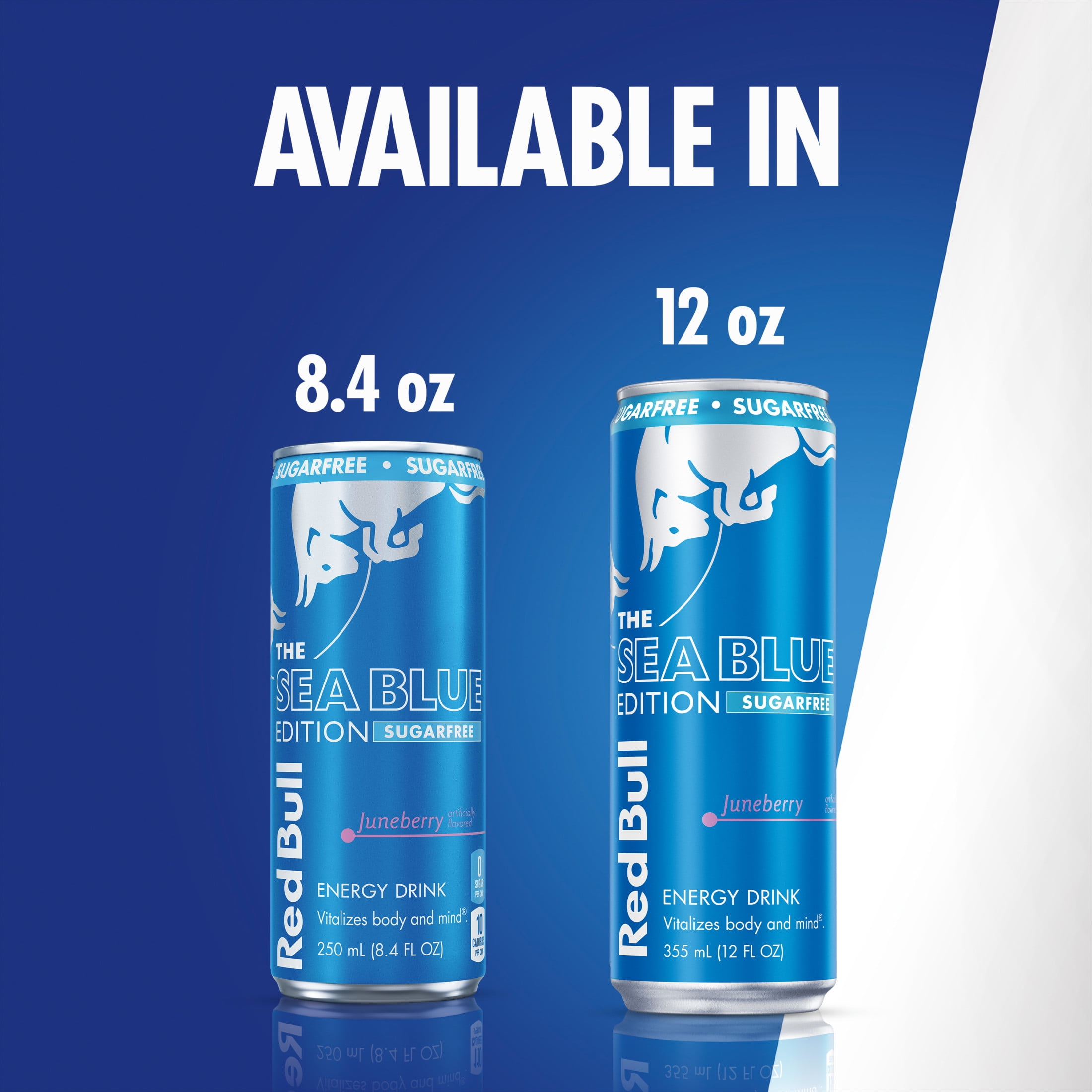 Red Bull Sea Blue Edition Sugarfree Energy Drink,  Juneberry,  8.4 fl. oz.,  6 x 4 Cans